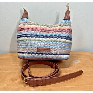 Missnine Small Straw Purse Summer Woven Multicolor Raffia Vacation Crossbody